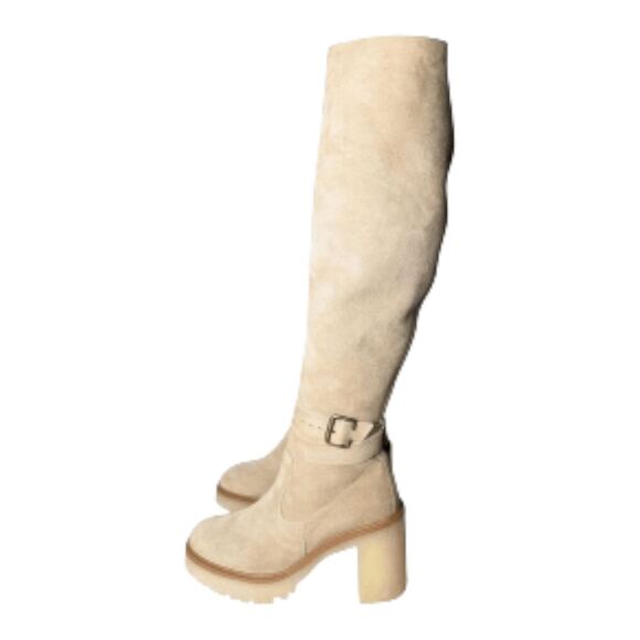 Flat Upton - Women Women\'s Tan Knee-High Boots